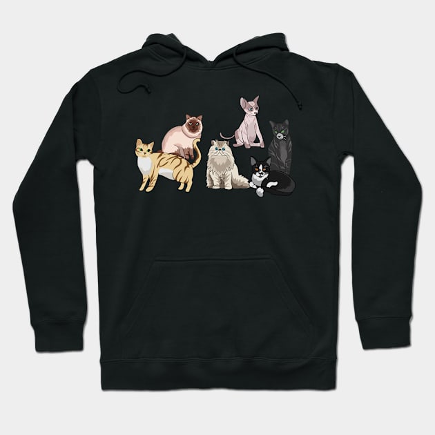 My cats world - different cute cat breeds Hoodie by SpruchBastler